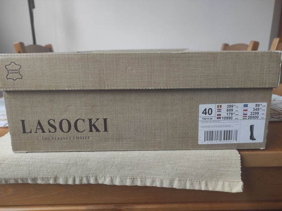 Buty kozaki damskie Lasocki r.40 skóra