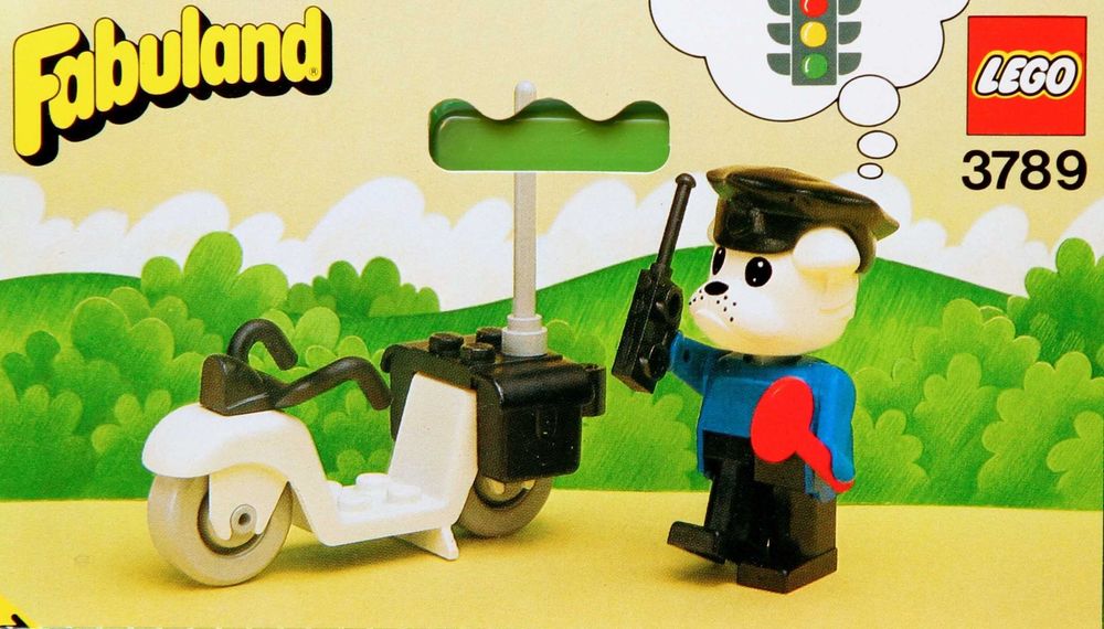Klocki Lego. Lego Fabuland. Konstabl Clarke, 3789, 1984 r.