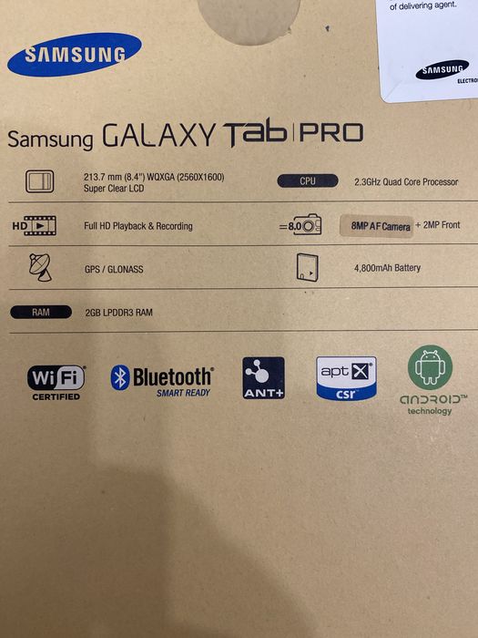 Samsung Galaxy Tab PRO 8.4" Tablet, White, in Original Box64552211135490122