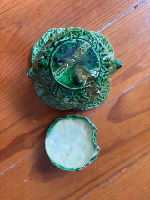 Açucareiro Majolica Couve