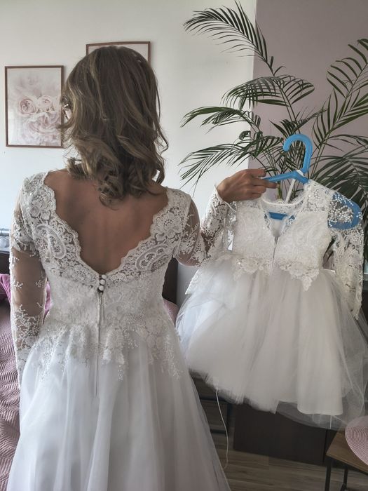 Suknia ślubna Jola Moda + sukienka dla corki