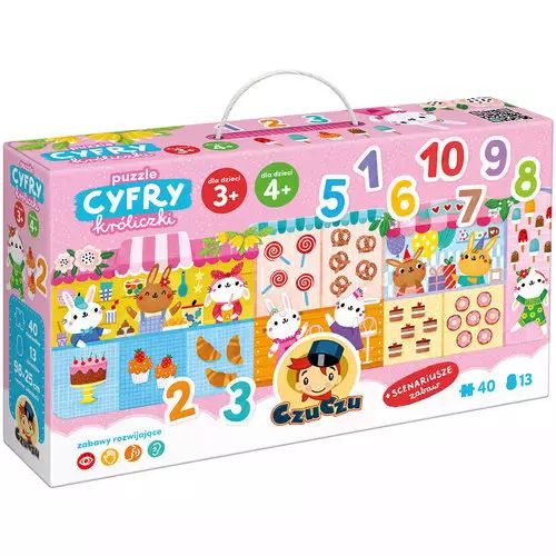 CzuCzu Puzzle Cyfry Króliczki. Bright Junior Media. Nowy Produkt