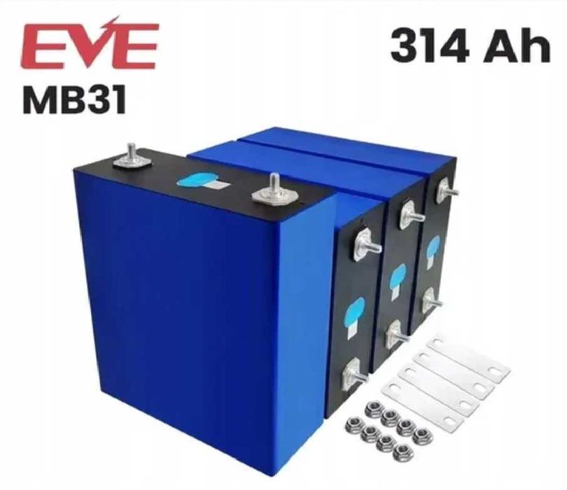 8szt Ogniwa EVE MB31 330Ah LiFePO4 Grade A+ System 24V Oryginał FV 23%