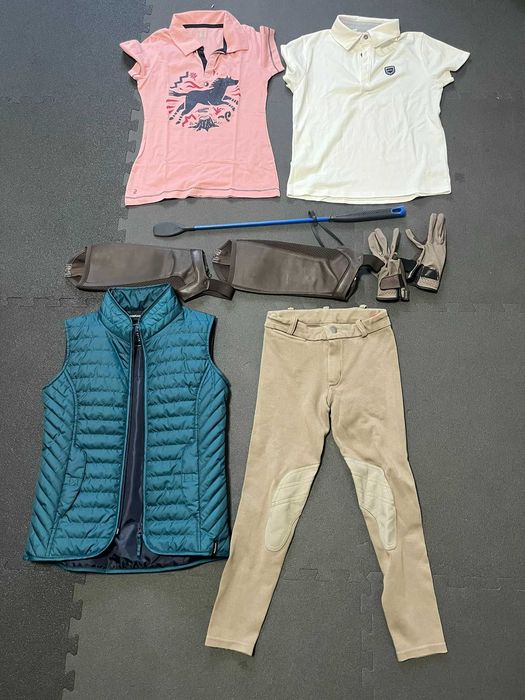 Equipamento de equitação conjunto - tamanho 10anos