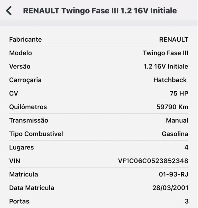 Renault Twingo 16V Initiale - Apenas 59Milkm