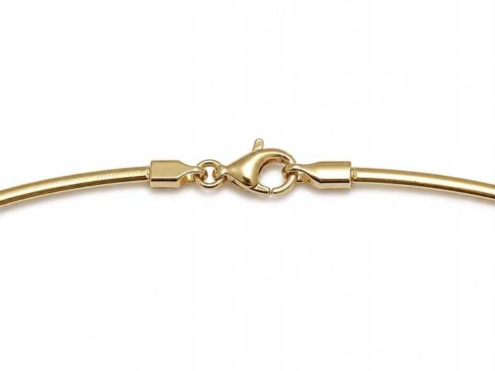Elegancki złoty łańcuszek TAŚMA TASIEMKA ZŁOTO p.585 45 cm N014