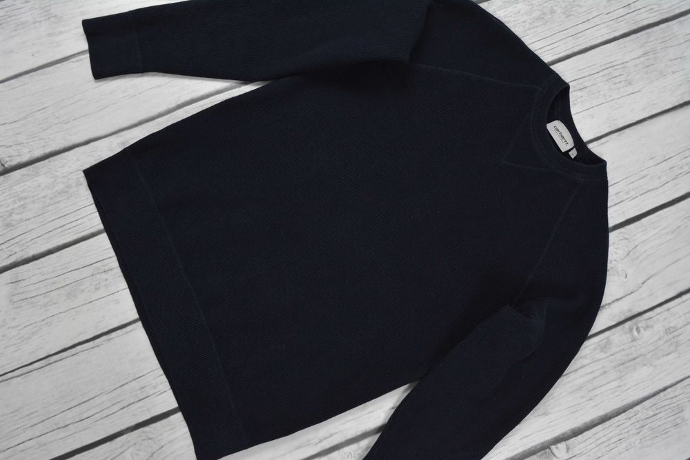 Carhartt WIP Chase Sweater Dark Navy Gold Sweter Crewneck Rozmiar S