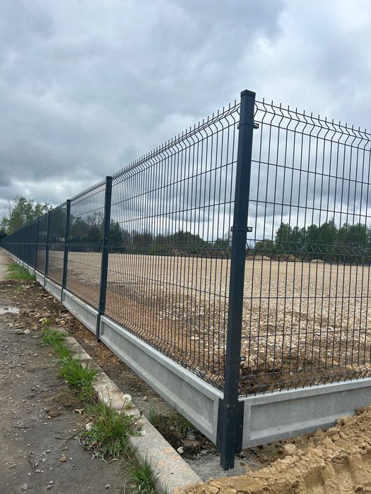 Ogrodzenie panelowe 3D KOMPLET slupki panele podmurówki obejmy BRAMY