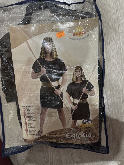 Fato de carnaval de egipcio
