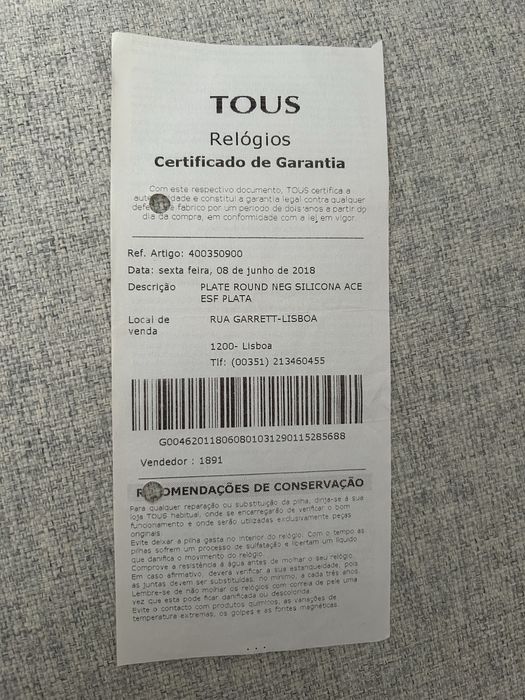 Relógio de pulso Tous