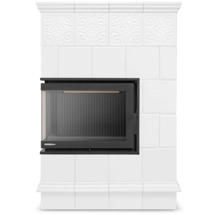 Piec kominek kaflowy narożny koza PORTO biały 13 kW EkoProjekt 2022