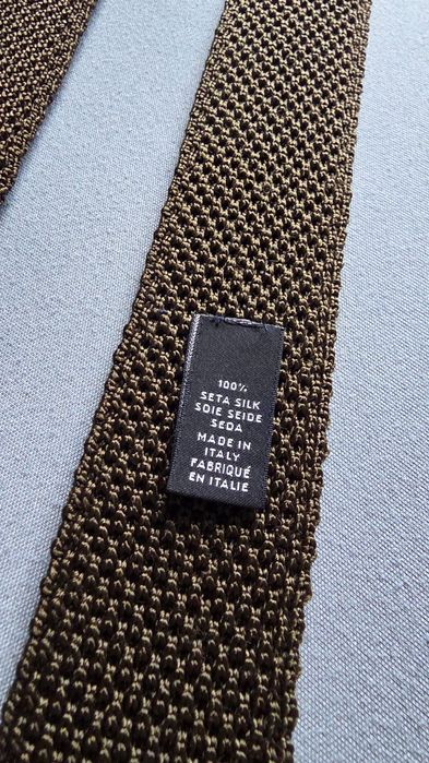 Krawat knit jedwabny Ermenegildo Zegna