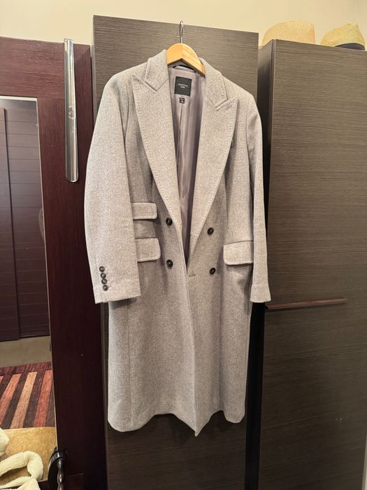 Пальто Weekend Max Mara 42eu вовна двобортне міді