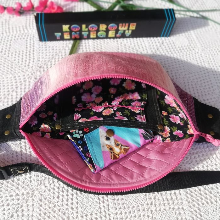 Nerka /Saszetka duża handmade " Malina"