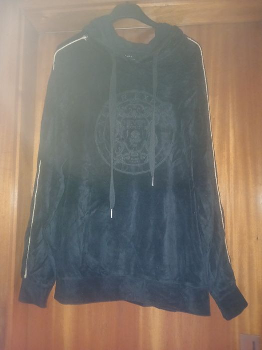 Camisola de capucho preta zara