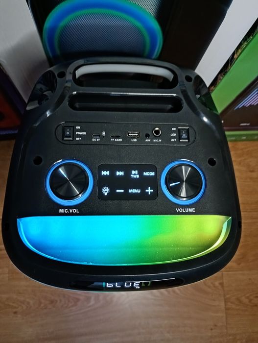 Караоке акустика GeDi-22(блютуз,USB,SD,FM)ПультДУ, 2микрофона