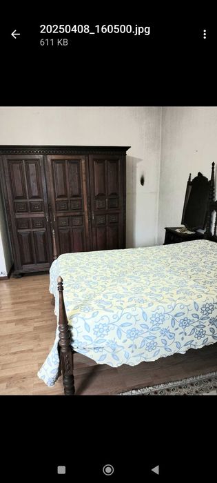 Mobília vintage de sala em nogueira e mobília de quarto completa