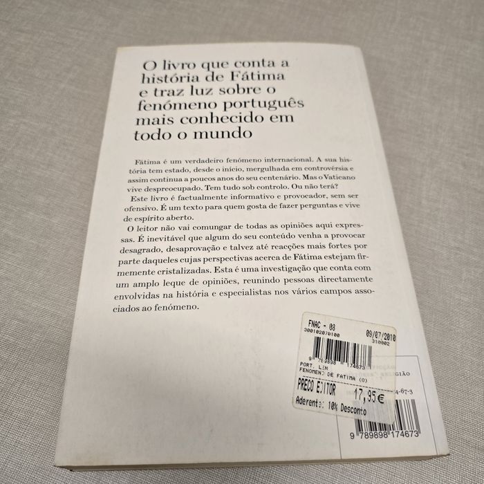 Livro " O Fenómeno de Fátima "