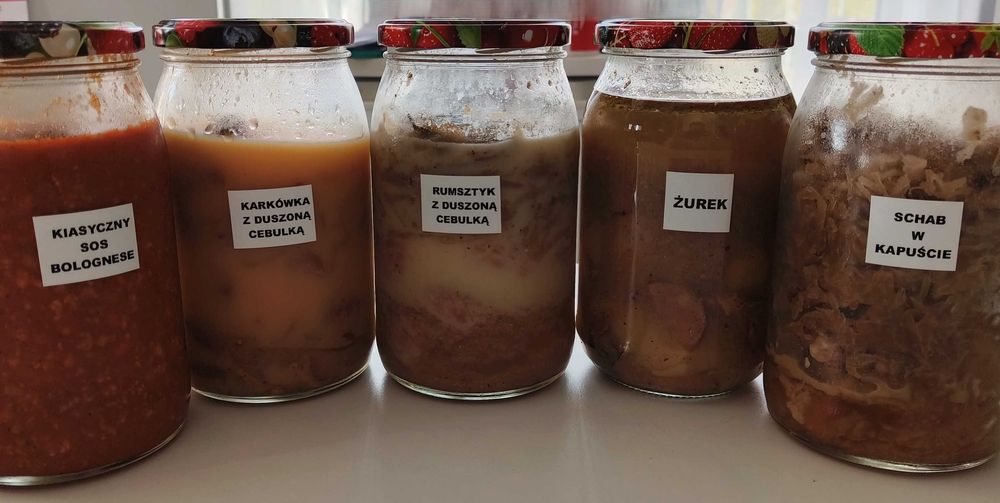 Nowy zestaw obiadowy 10 szt. w słoikach 0,9 l wekowany wysyłka termo