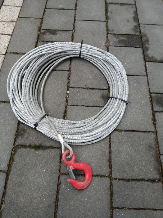 Linka stalowa 6mm długość 40m zakuta