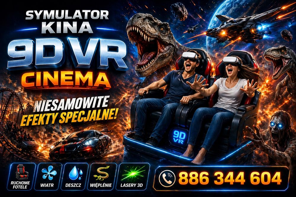 *Wynajem*Mobilne Kino 9D Symulator kinowy VR dla dzieci i dorosłych