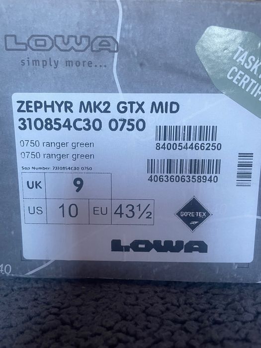 Нові LOWA ZEPHYR MK2 GTX,орігінал