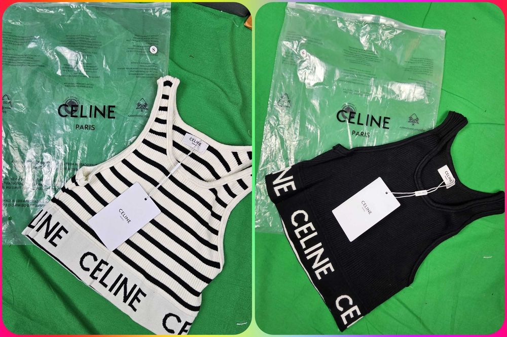 Topy Koszulka Celine Shirt koszulki Paris damskie top Premium