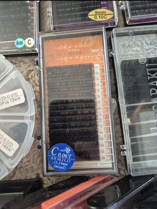 Mix paletek 37szt.do przedłużania rzęs+dodatki