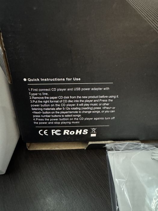 Przenośny odtwarzacz  CD fm blueth Biały