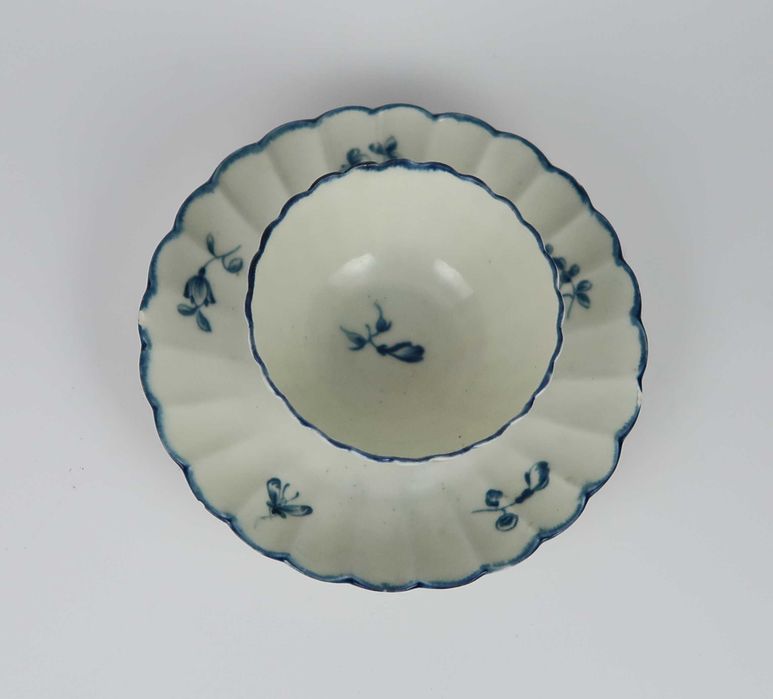 Tigela e pires de Worcester, c. 1758/1765