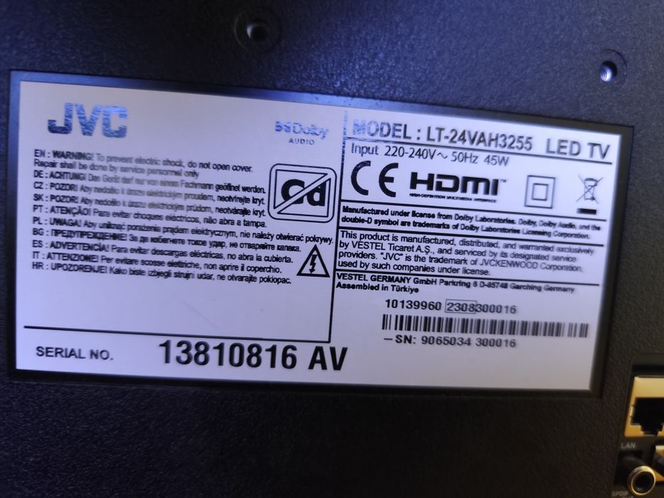 Telewizor JVC 24 cali wifi, Smart