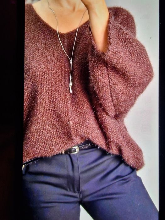 Sweter Moherowy oversize czekoladowy brąz kolory Nowy! Uniwersalny