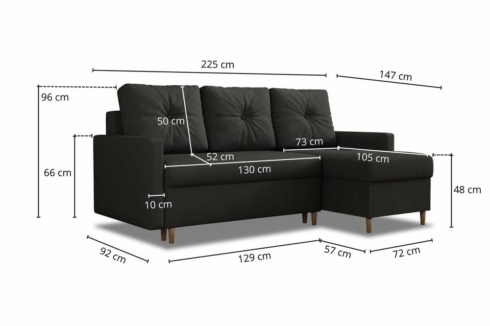 Narożnik Skandynawski. Rogówka, Kanapa. Sprężyny bonell, automat!