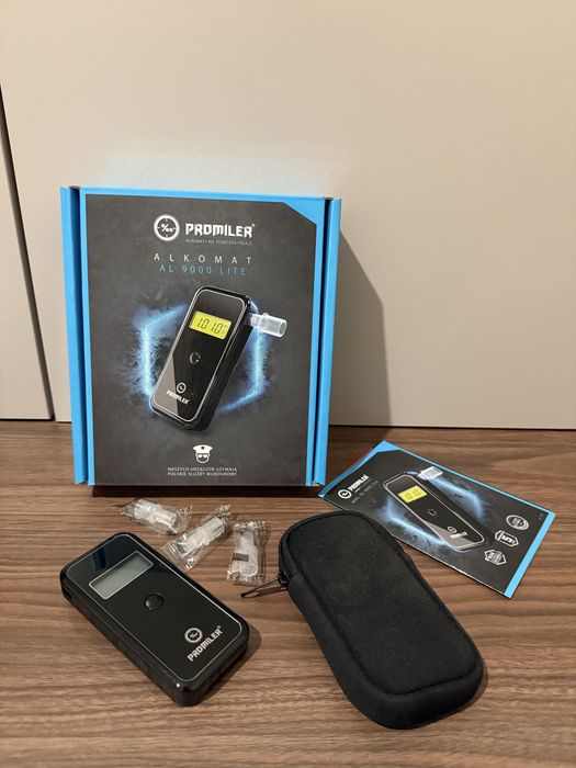 Alkomat Promiler AL 9000 Lite elektrochemiczny + ustniki, etui