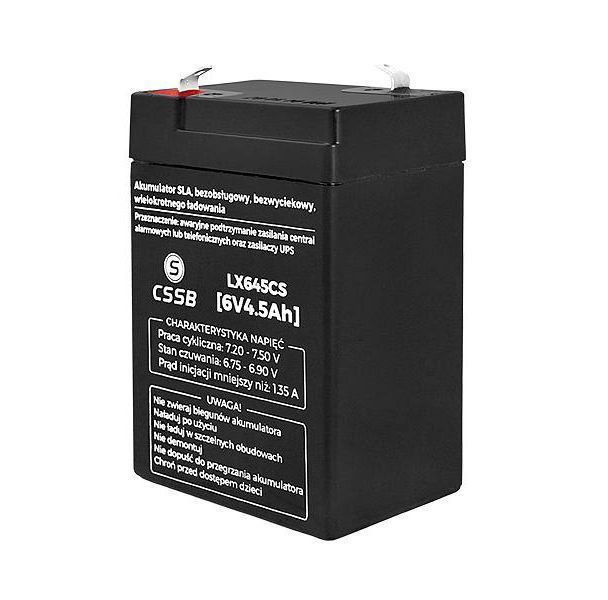 2x Akumulator żelowy CSSB 6V 4.5Ah alarm samochodzik autko + ładowarka