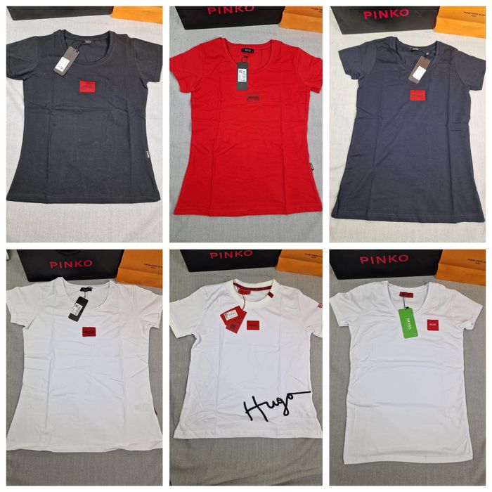 damska koszulka boss kolory hugo tshirt