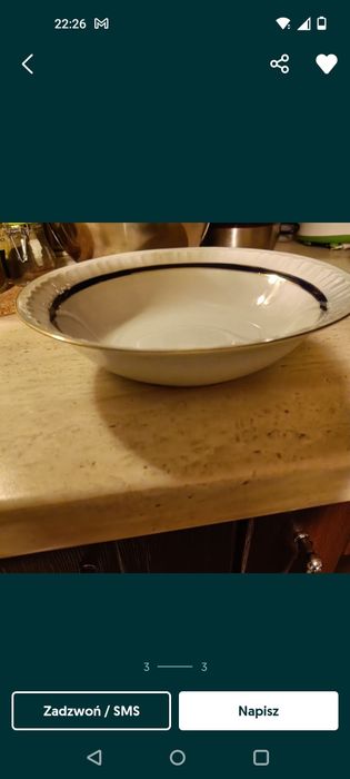 Duża salaterka misa porcelanowa, Bogucice.