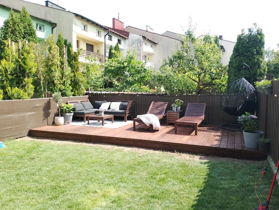 Taras drewniany, zadaszenie tarasu, altana, pergola