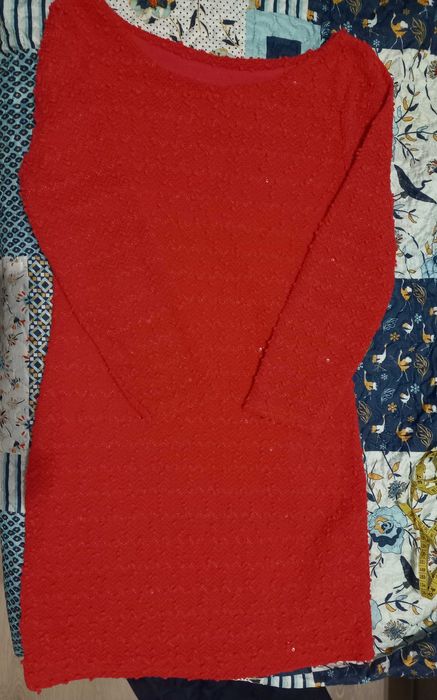 Vestido inverno cor coral