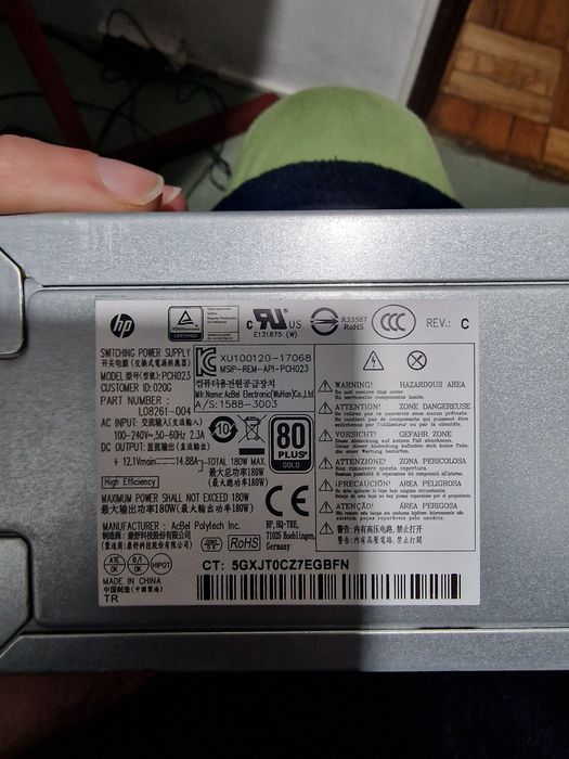 Hp Fonte de Alimentação para Servidor 80 Plus Gold