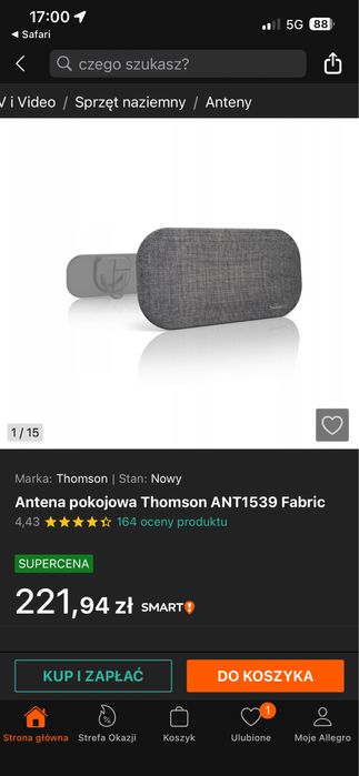Antena pokojowa Thomson ANT1539