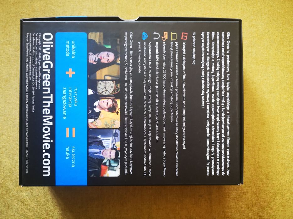 SuperMemo Olive Green Angielski kurs z filmem interaktywnym A1-C1