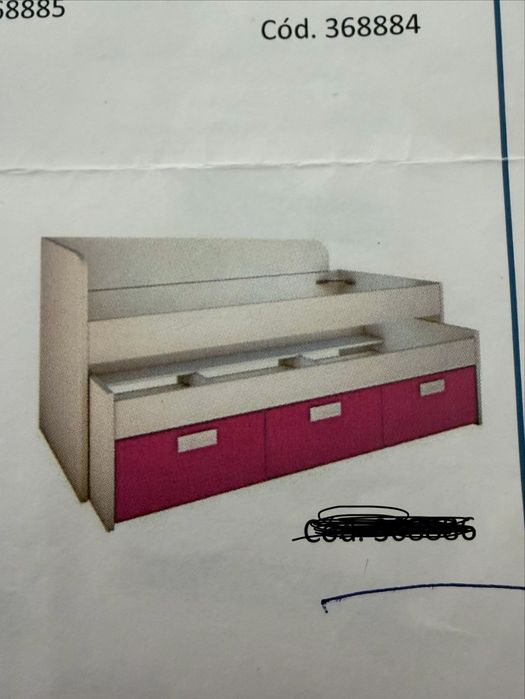 Cama de solteiro com gaveta