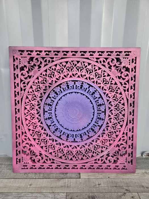 Dekor ścienny Mandala zdobienia fiolet i róż