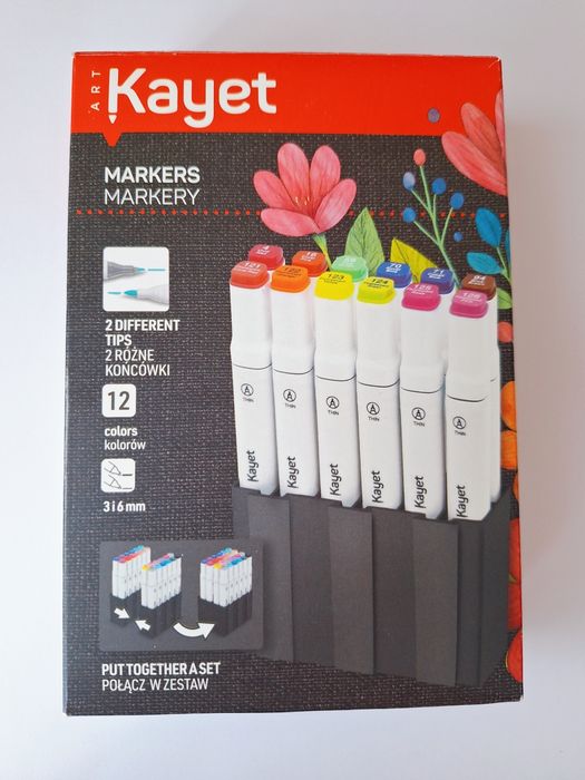 Markery alkoholowe 12 sztuk Kayet