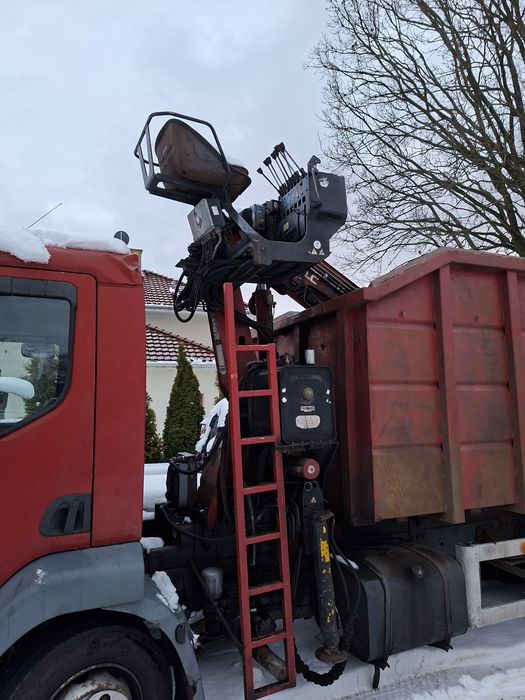 DAF LF 55.220 Wywrotka + HDS dźwig kontener do gałęzi karp drewna