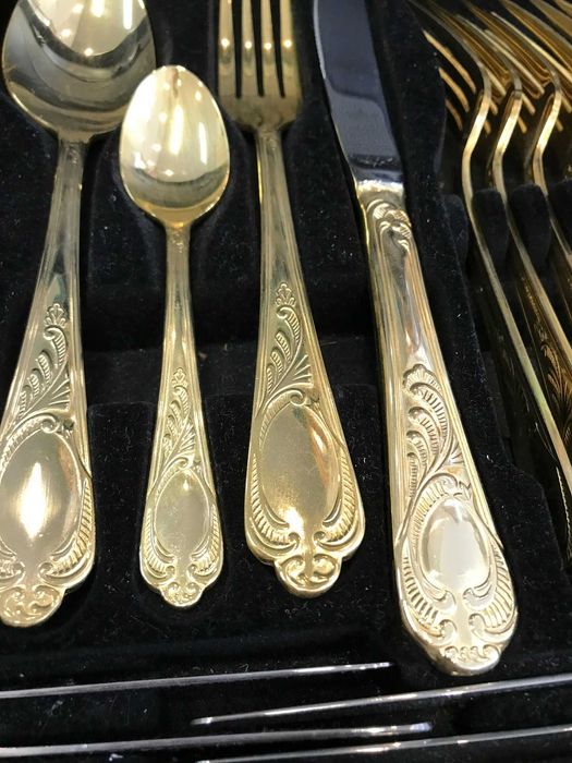 Couverts Dorés à L'or 24 Carats SBS Solingen – Dans Valise – Neuf