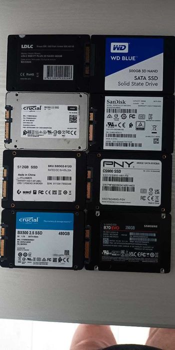 M.2 NVME/M2-SATA/SSD 2,5"SATA/HDD/256/480/500/512GB.