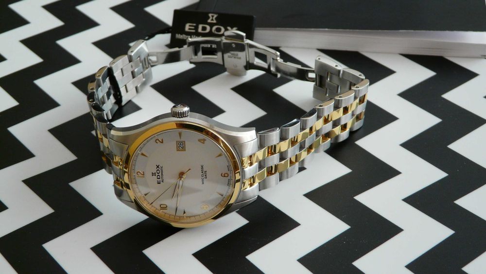 Zegarek męski firmy Edox WRC-automatic-Gold- Szafir