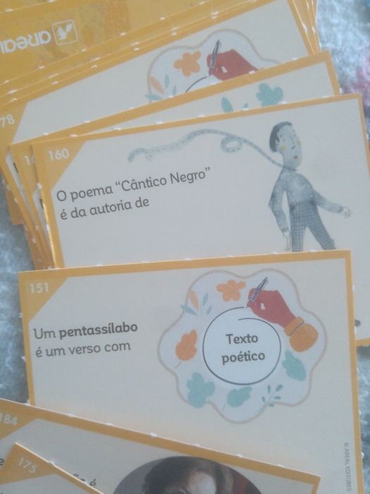 Cartões educativos de português da Areal